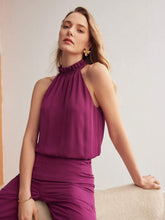 MOTF PREMIUM WOVEN WOMEN'S FRILL TRIM SLEEVELESS SHIRT